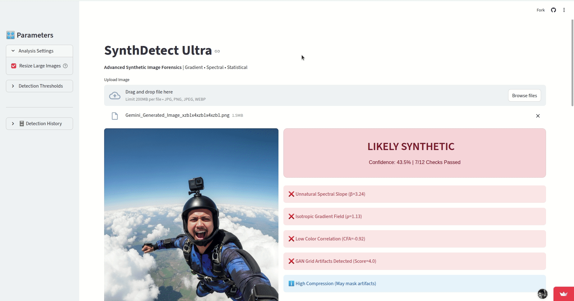 SynthDetect Ultra Forensic Demo